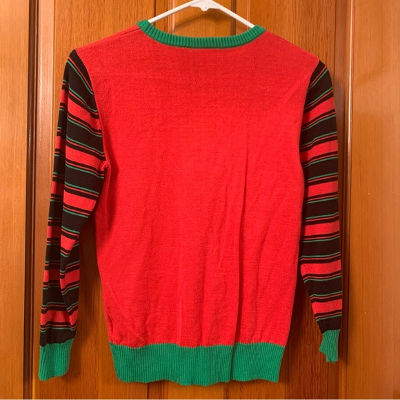 Christmas Sweater Felt Festive Might Delete Ugly Sweater Parties Winter Holiday - Picture 4 of 7